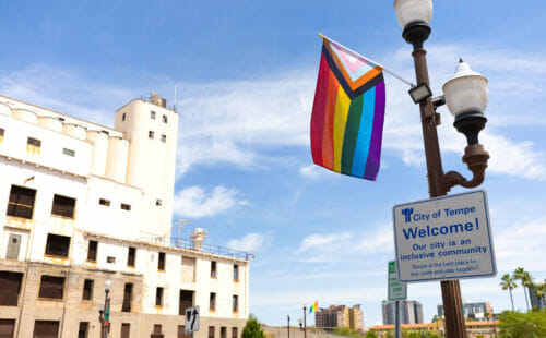 Progress Pride Flag Downtown Tempe