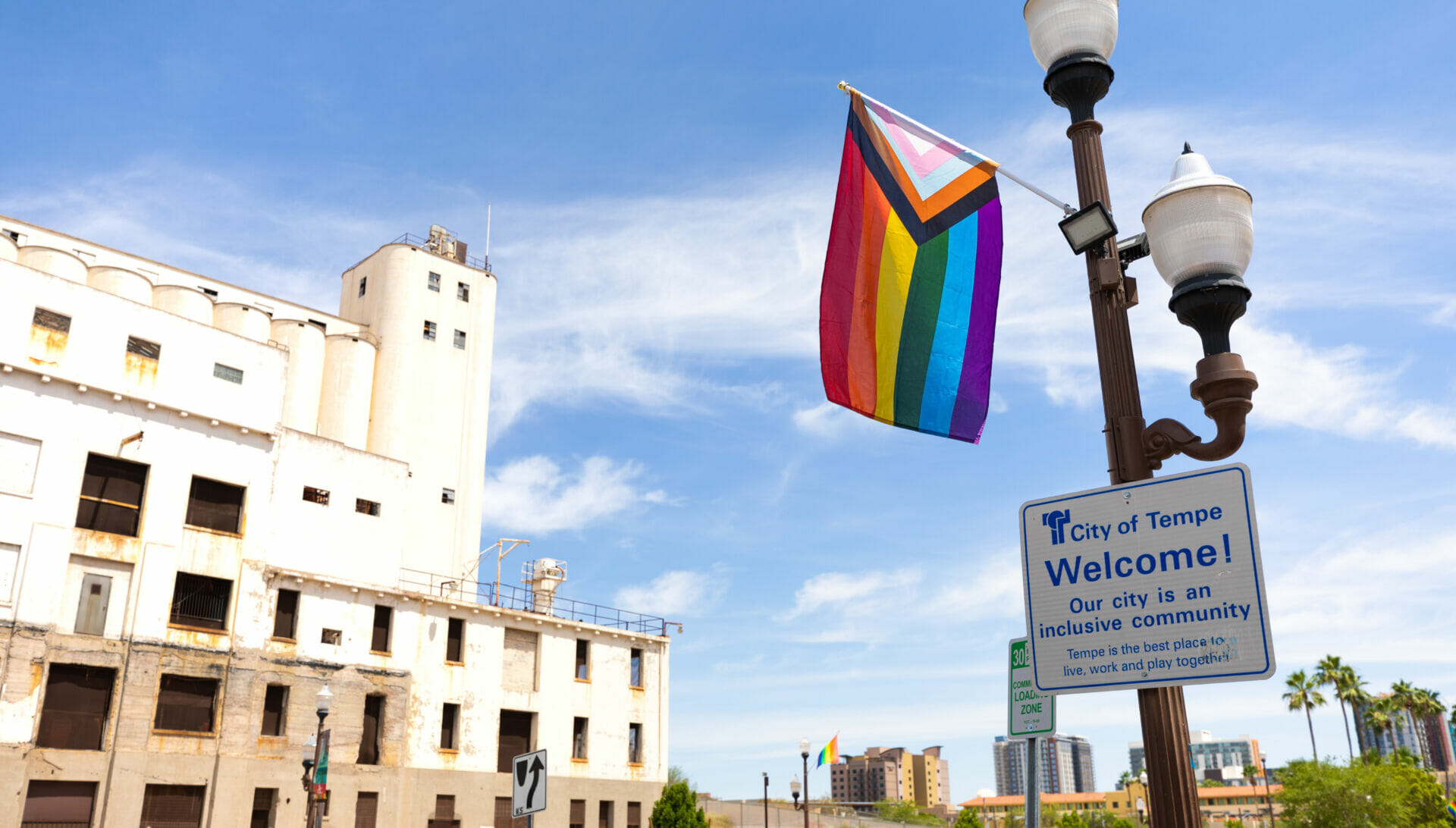 Progress Pride Flag Downtown Tempe