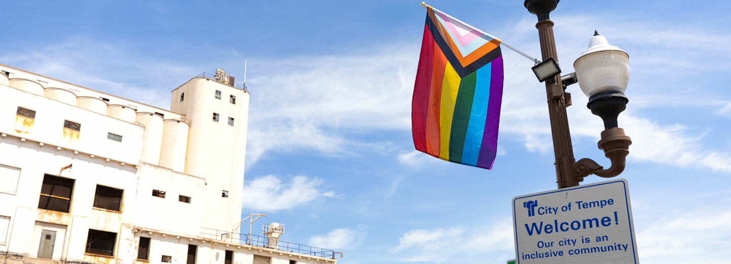 Progress Pride Flag Downtown Tempe