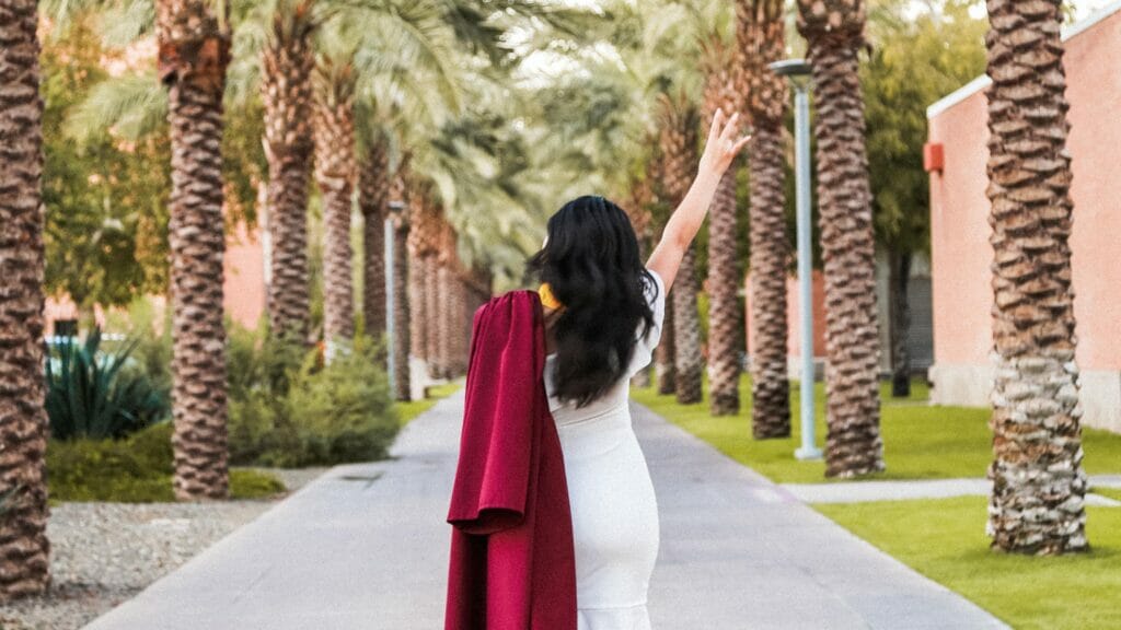 ASU Tempe Graduation Palm Walk