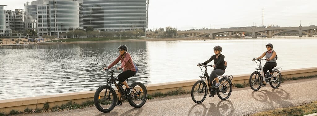 Biking on Tempe Town Lake