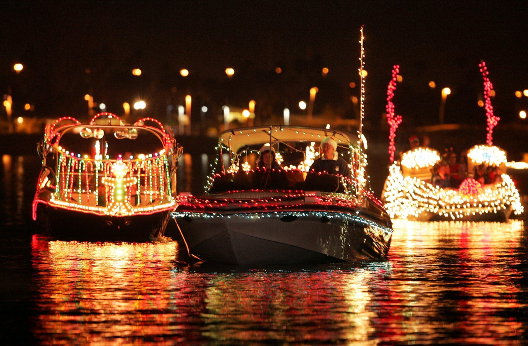 Fantasy of Lights Boat Parade at Tempe Town Lake