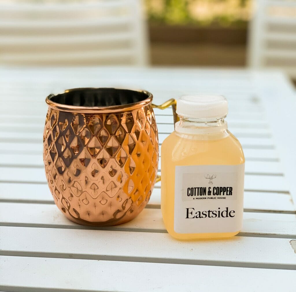 East Side Cocktail to-go from Cotton & Copper
