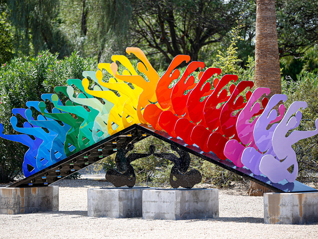 Art installation by Rotraut at Desert Botanical Garden.