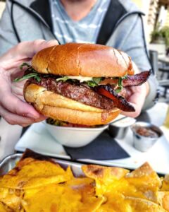 The brie burger at Four Peaks Brewing Company