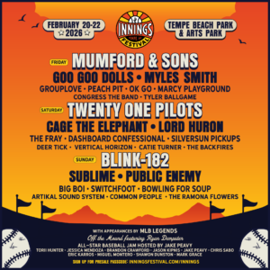 Festival artist lineup sorted by day of performance