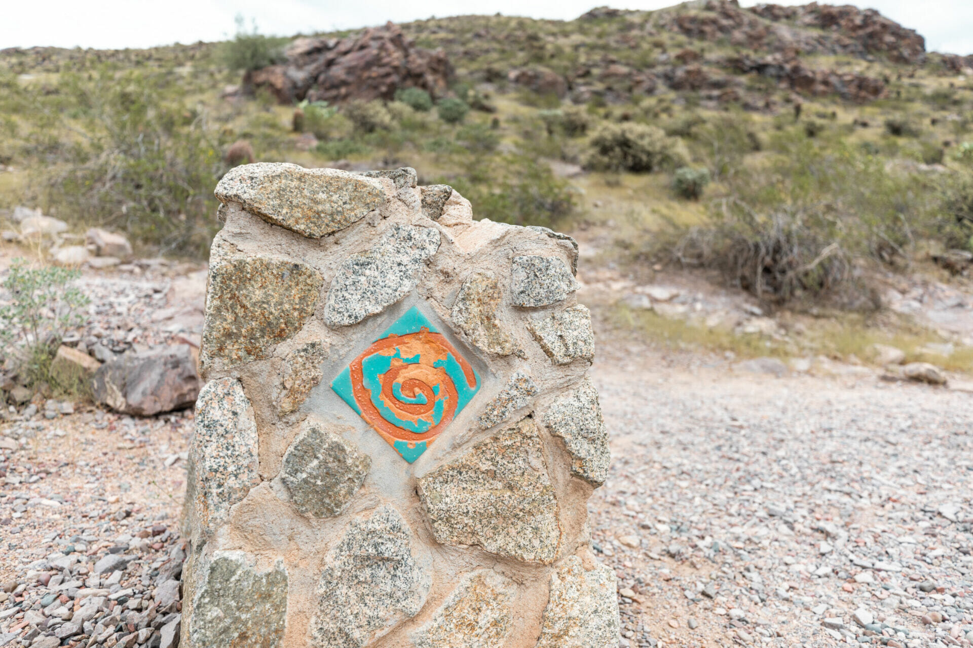 Hohokam petroglyphs at A-Mountain.