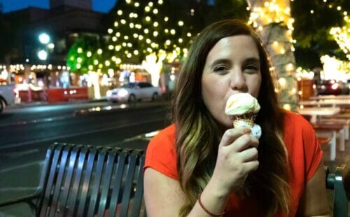 Pumpkin ice cream at Sparky's