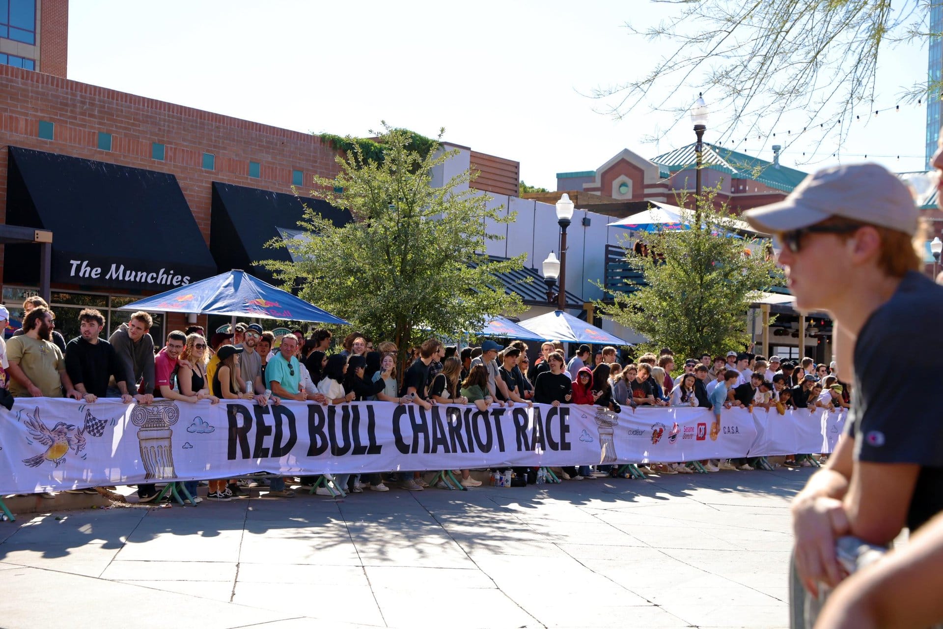 Fans spectating at Red Bull event in Downtown Tempe.