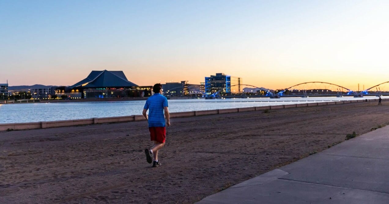 Running at Tempe Town Lake web