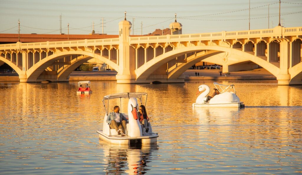 Swan boat at Tempe Beach Park