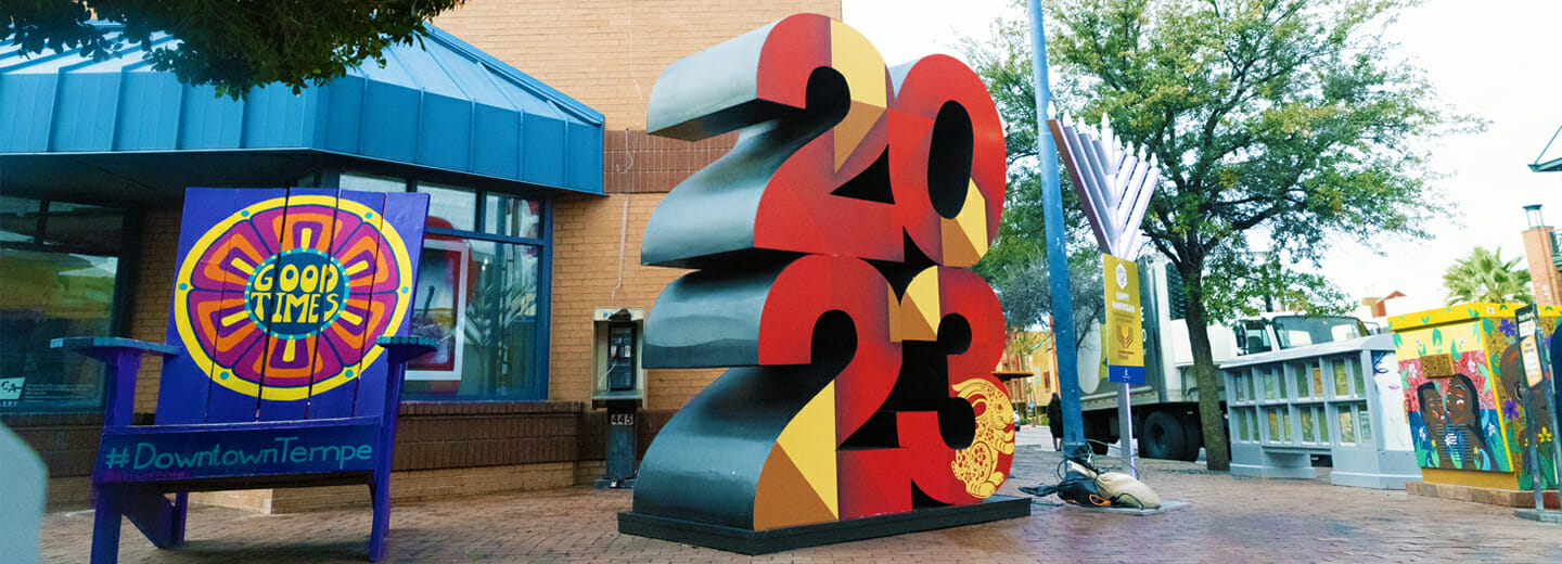 Downtown Tempe's 2023 installation on Mill Avenue