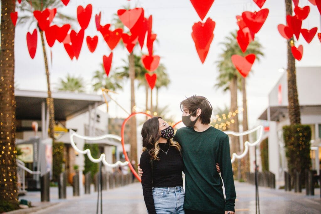 Couple posing for photo