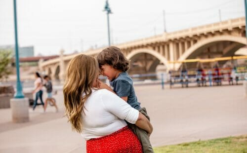 Tempe Town Lake Mother and Son