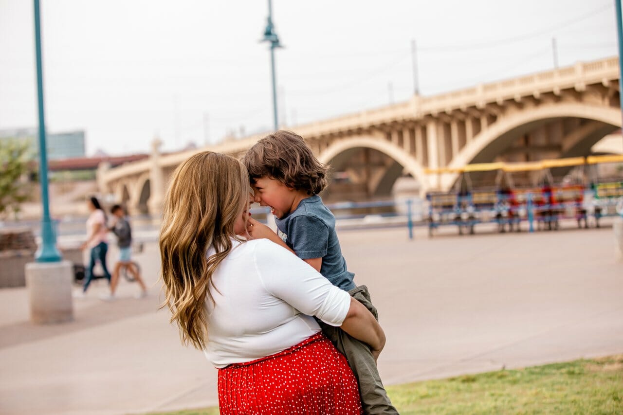 Tempe Town Lake Mother and Son