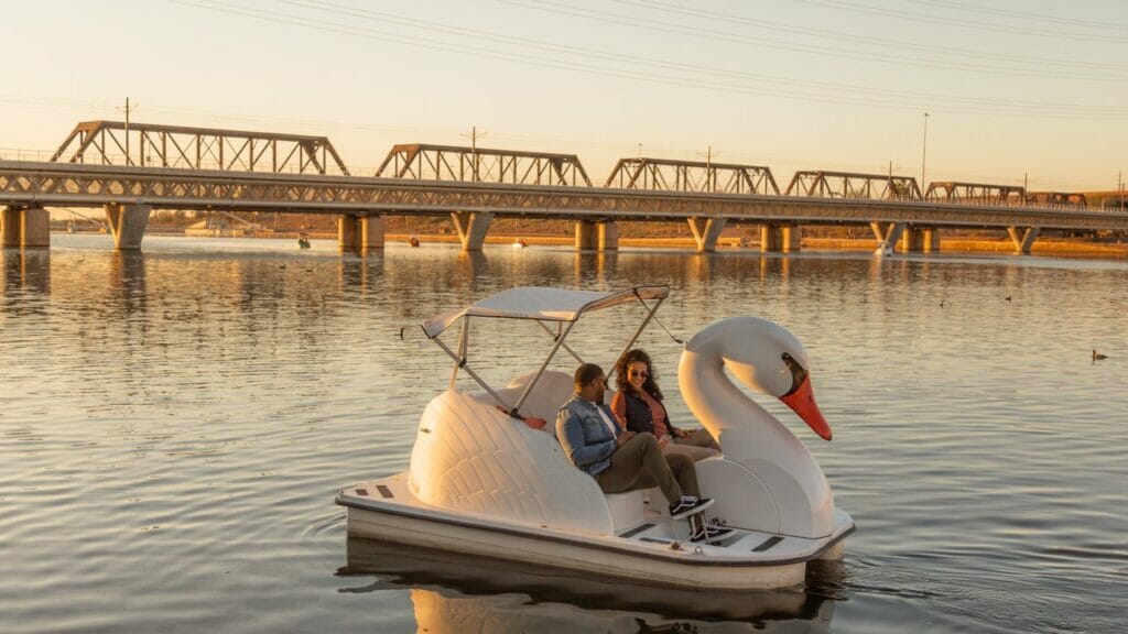 Tempe Town Lake Swan boat KurtDeanna