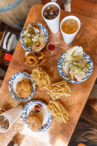 Burgers and fries at The Chuckbox