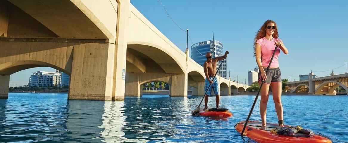 Paddle Boarding on Tempe Town Lake